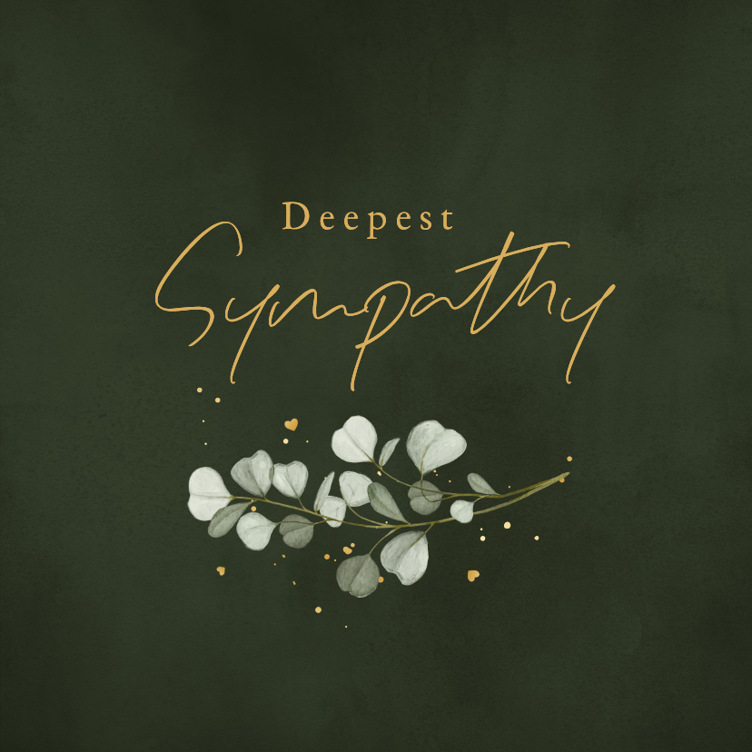 Beileidskarte Englisch Eukalyptus 'Deepest Sympathy' - Beileidskarten Beileidskarten - Beileidskarte Englisch Eukalyptus 'Deepest Sympathy'