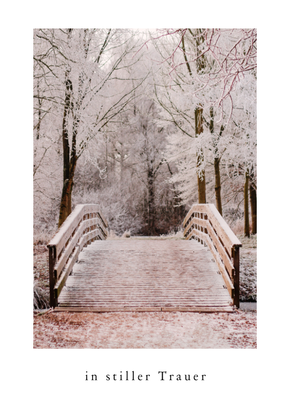 Beileidskarten - Beileidskarte mit Naturfotografie & Schnee