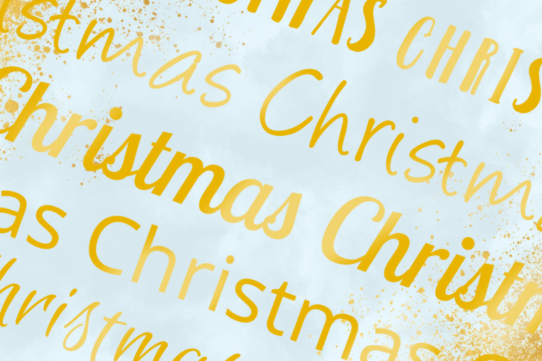 6 schöne Schriften für Weihnachtskarten Send a Smile