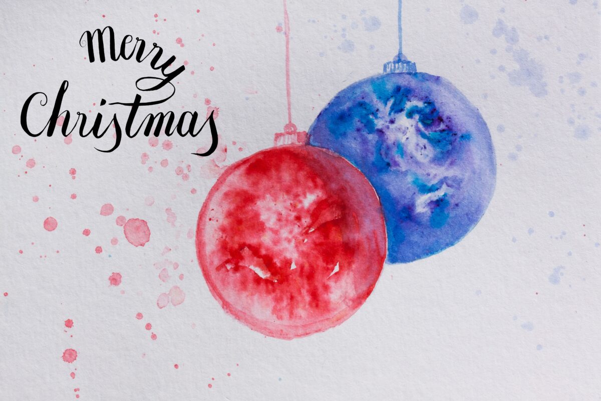 Handlettering Weihnachtskarte