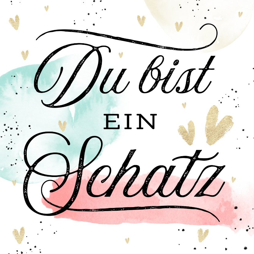 Dankeskarte 'Du bist ein Schatz' - Dankeskarten Dankeskarten - Dankeskarte 'Du bist ein Schatz'