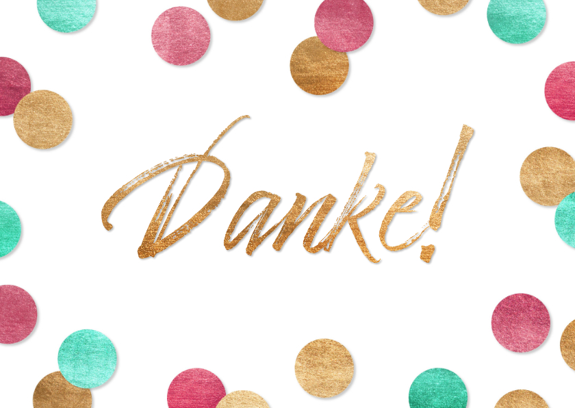 Dankeskarten - Grußkarte Danke Konfetti