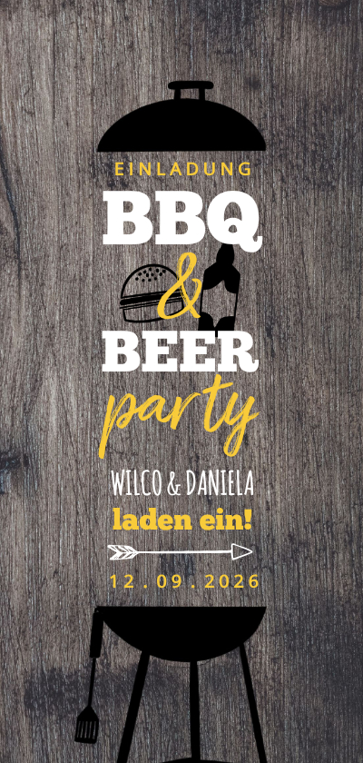 Einladungskarten - Einladung BBQ & BEER Party