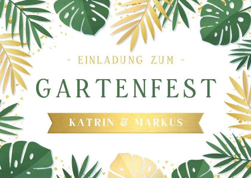 Einladungskarten - Einladung Gartenfest botanisch