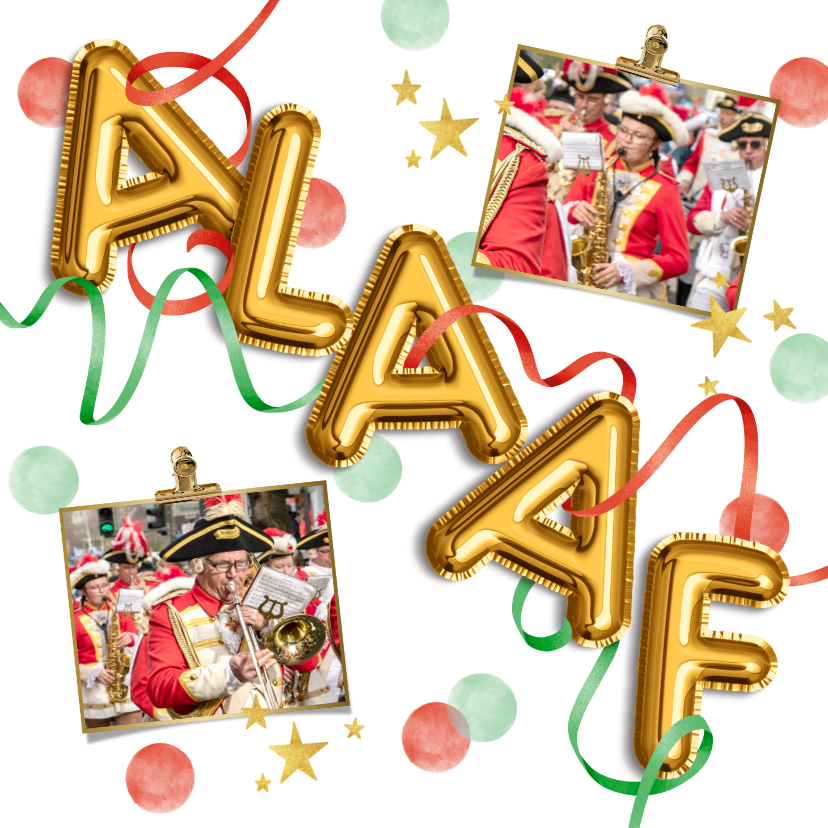 Einladungskarten - Einladung Karnevalsfeier Fotocollage 'Alaaf'