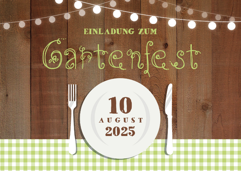 Einladungskarten - Einladung zum Gartenfest ländlich