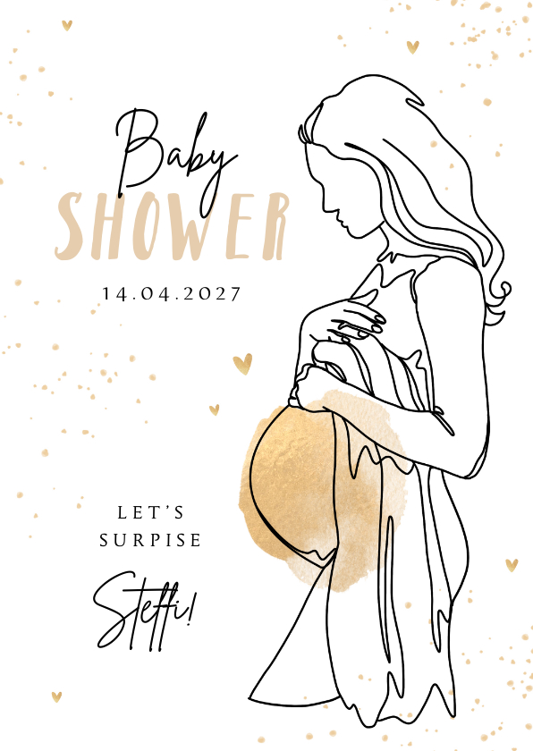 Einladungskarten - Einladung zur Babyshower Skizze