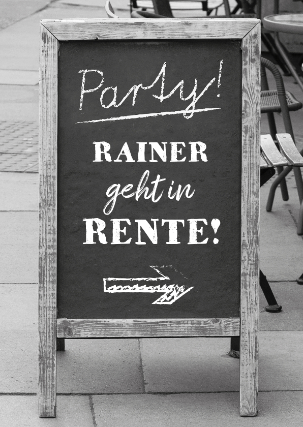 Einladungskarten - Einladung zur Rentnerfeier Party zur Rente