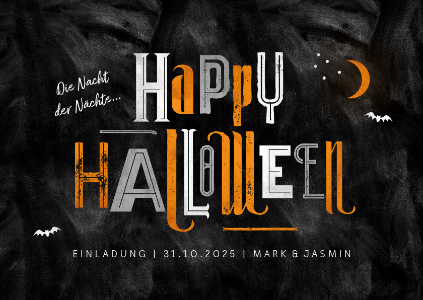 Einladungskarten - Einladungskarte Happy Halloween