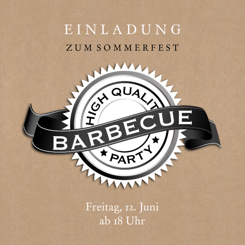 Einladungskarten - Einladungskarte zum Barbecue-Sommerfest