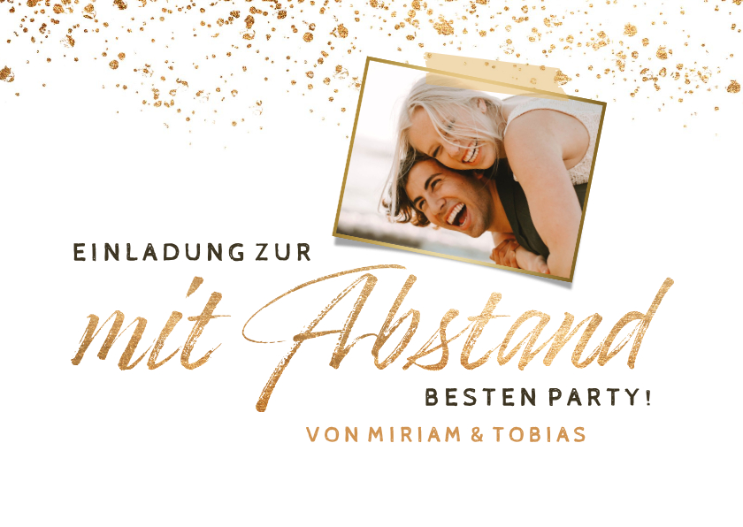 Einladungskarten - Foto-Einladung zur mit Abstand besten Party