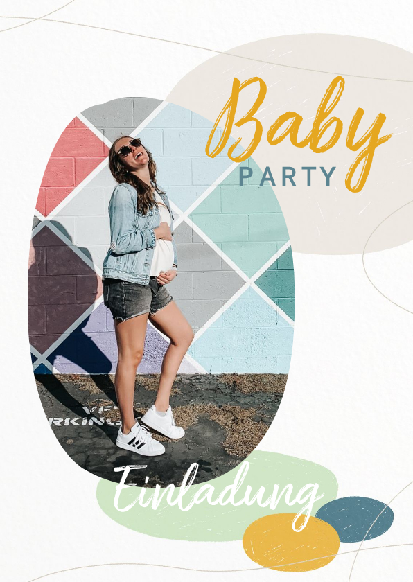 Einladungskarten - Fotoeinladung zur Babyparty - Junge