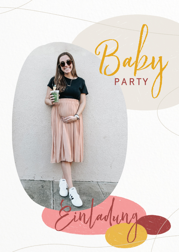 Einladungskarten - Fotoeinladung zur Babyparty - Mädchen