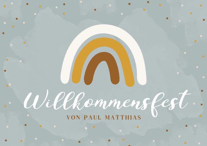 Einladungskarten - Willkommensfest Einladungskarte Regenbogen