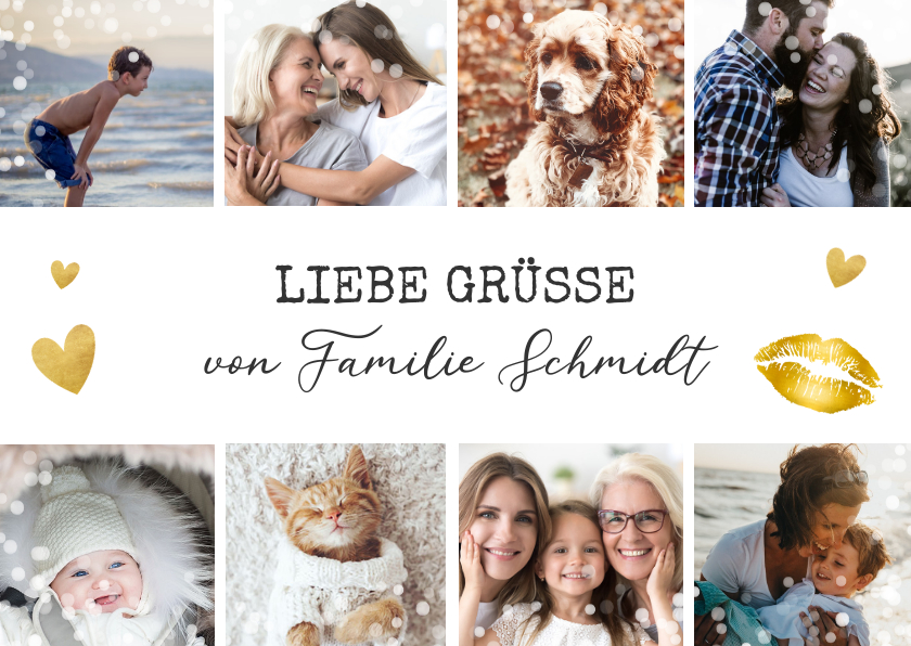 Foto-Grußkarte acht Fotos - Fotokarten Fotokarten - Foto-Grußkarte acht Fotos