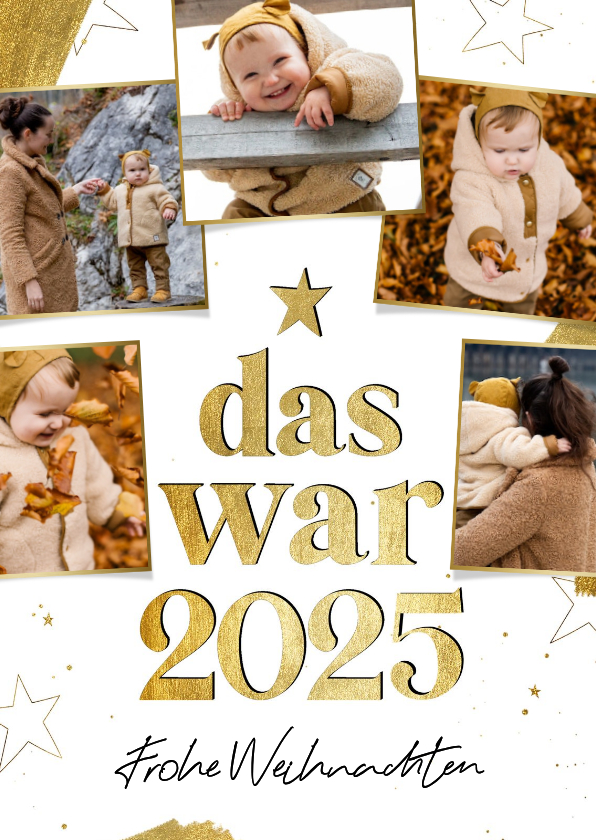 Fotocollage 'Das war 2026' Weihnachtskarte Jahresrückblick - Fotokarten Fotokarten - Fotocollage 'Das war 2026' Weihnachtskarte Jahresrückblick
