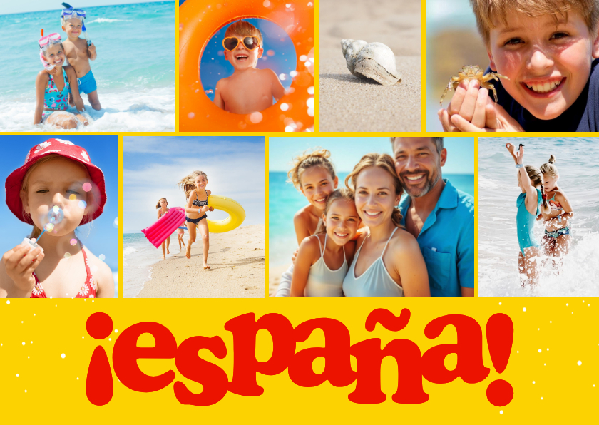 Fotocollagekarte 'España' Grüße aus Spanien - Fotokarten Fotokarten - Fotocollagekarte 'España' Grüße aus Spanien