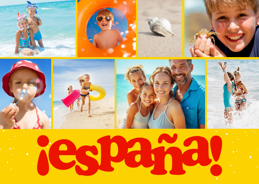 Fotocollagekarte 'España' Grüße aus Spanien - Fotokarten Fotokarten - Fotocollagekarte 'España' Grüße aus Spanien