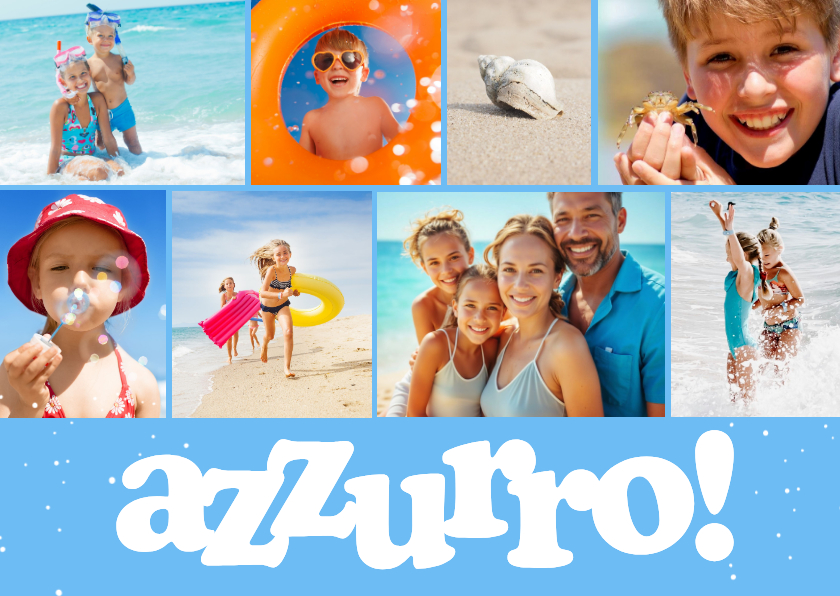 Fotokarten - Fotocollagekarte Italiengrüße 'Azzurro!'