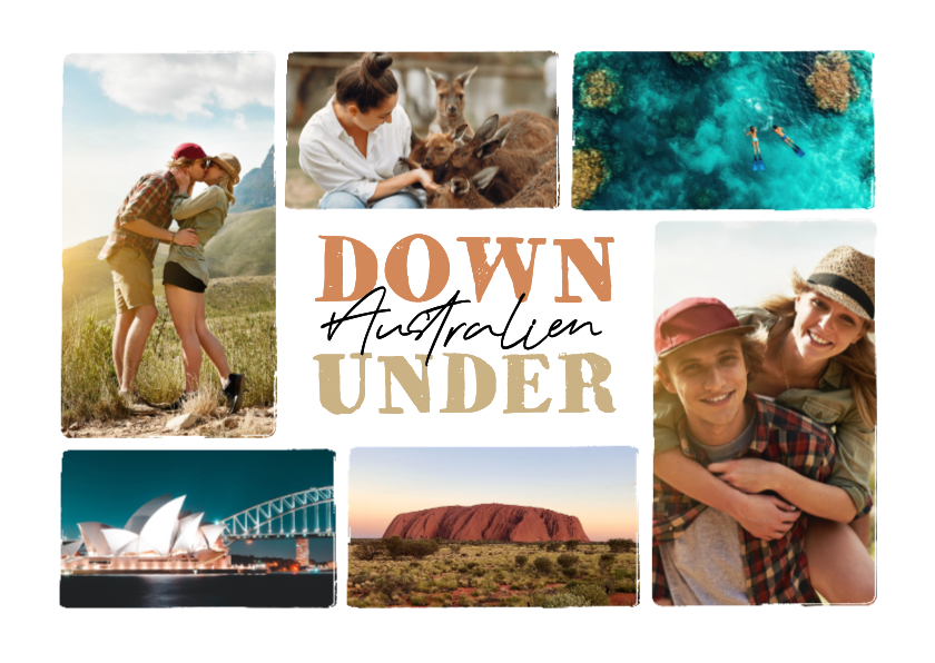 Fotokarte Down Under Australien - Fotokarten Fotokarten - Fotokarte Down Under Australien