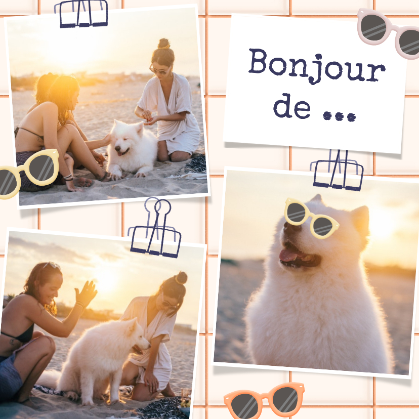 Fotokarte Grüße aus Frankreich ' Bonjour de ...' - Fotokarten Fotokarten - Fotokarte Grüße aus Frankreich ' Bonjour de ...'