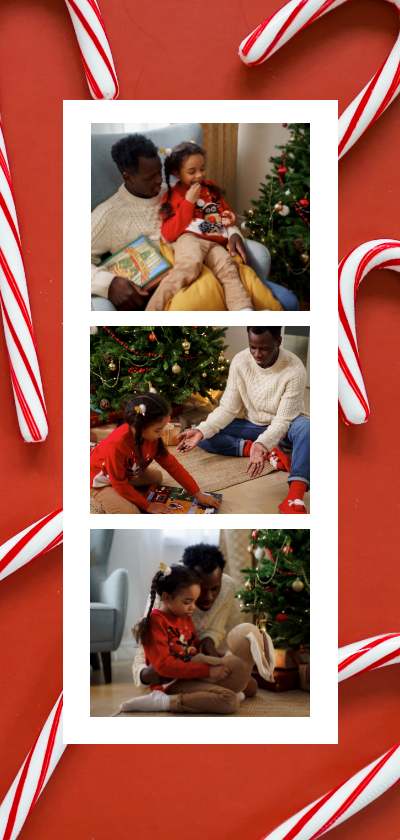 Fotokarten - Fotokarte Zuckerstangen zu Weihnachten