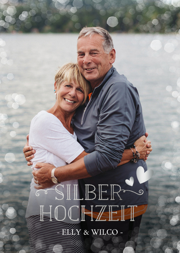 Fotokarten - Moderne Fotokarte Einladung zur Silberhochzeit
