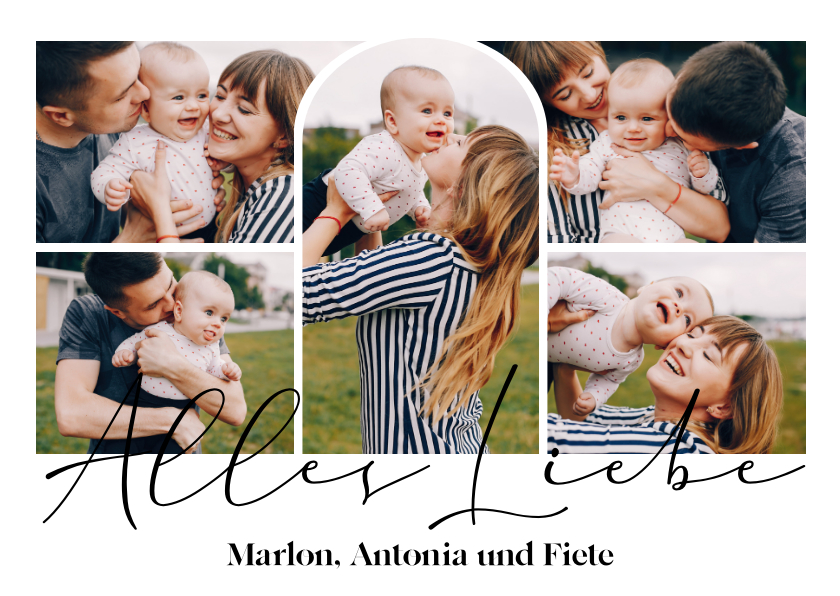 Fotokarten - Originelle Fotokarte 'Alles Liebe'