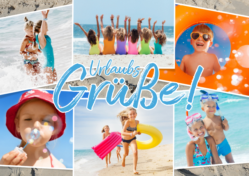 Fotokarten - Urlaubs-Grußkarte mit sechs Fotos