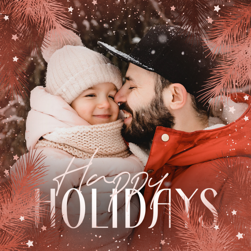 Fotokarten - Weihnachtsgrüße großes Foto 'Happy Holidays'