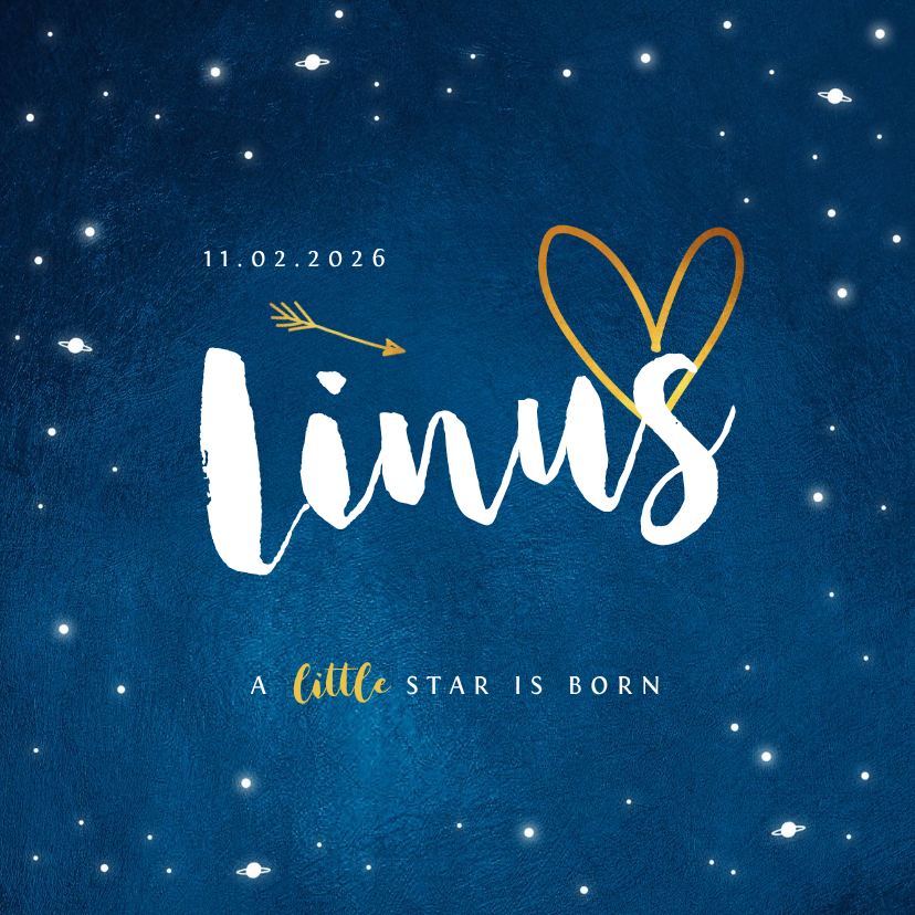 Danksagung Geburt A little star is born Foto innen - Geburtskarten Geburtskarten - Danksagung Geburt A little star is born Foto innen