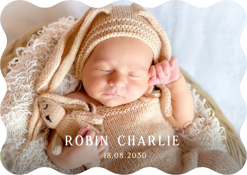 Fotokarte Geburt Wellenform Unisex - Geburtskarten Geburtskarten - Fotokarte Geburt Wellenform Unisex