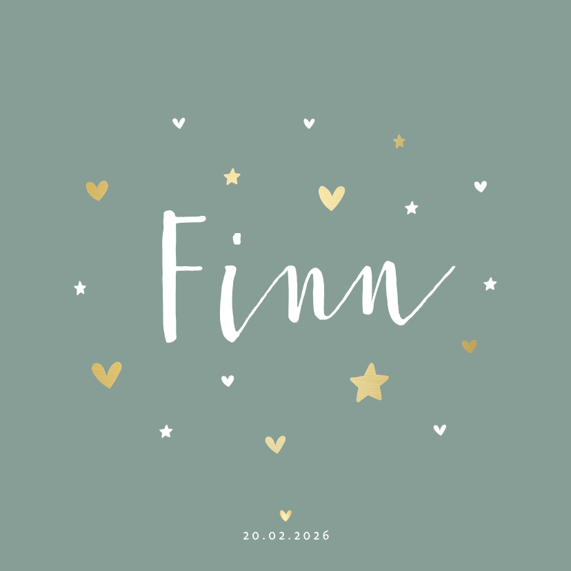 Geburtskarten - Geburtskarte grüne Farbe anpassbar Foto innen