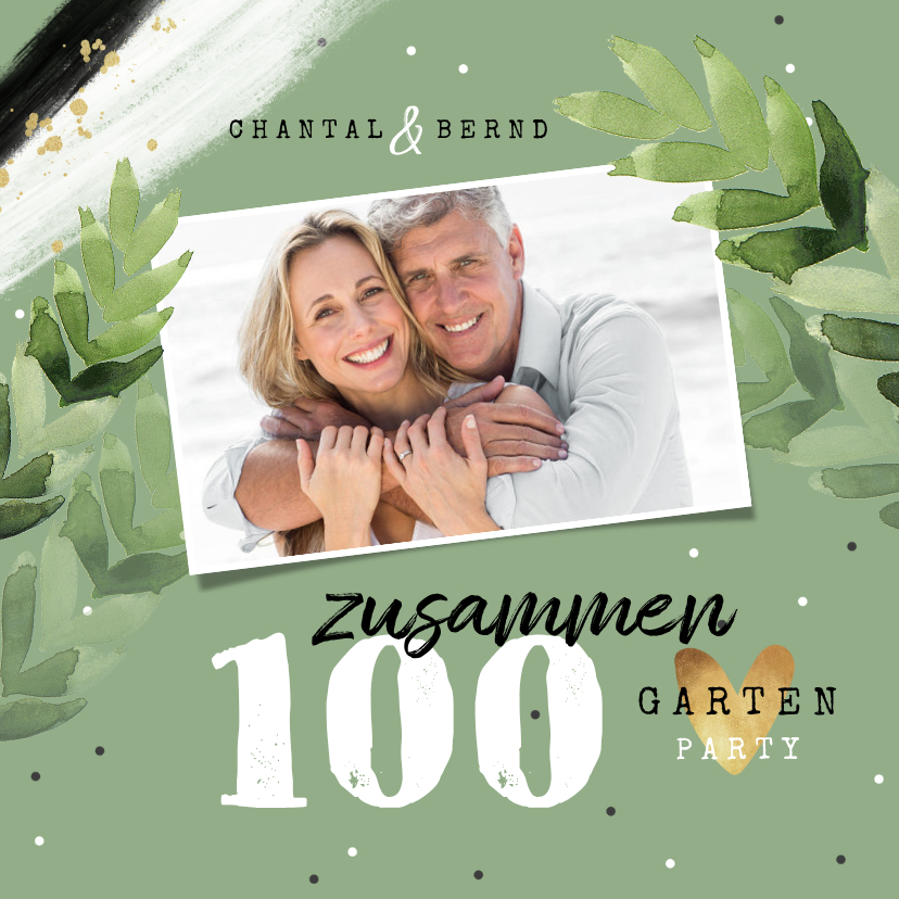 Einladung Doppelgeburtstag Gartenparty mit Foto - Geburtstagseinladungen Geburtstagseinladungen - Einladung Doppelgeburtstag Gartenparty mit Foto