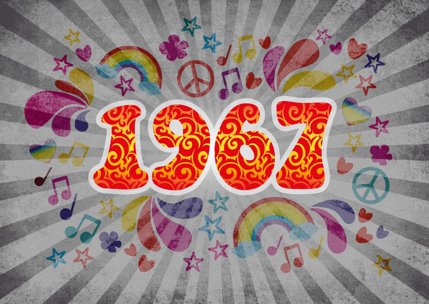 Einladung Geburtstag 1967 Sixties - Geburtstagseinladungen Geburtstagseinladungen - Einladung Geburtstag 1967 Sixties