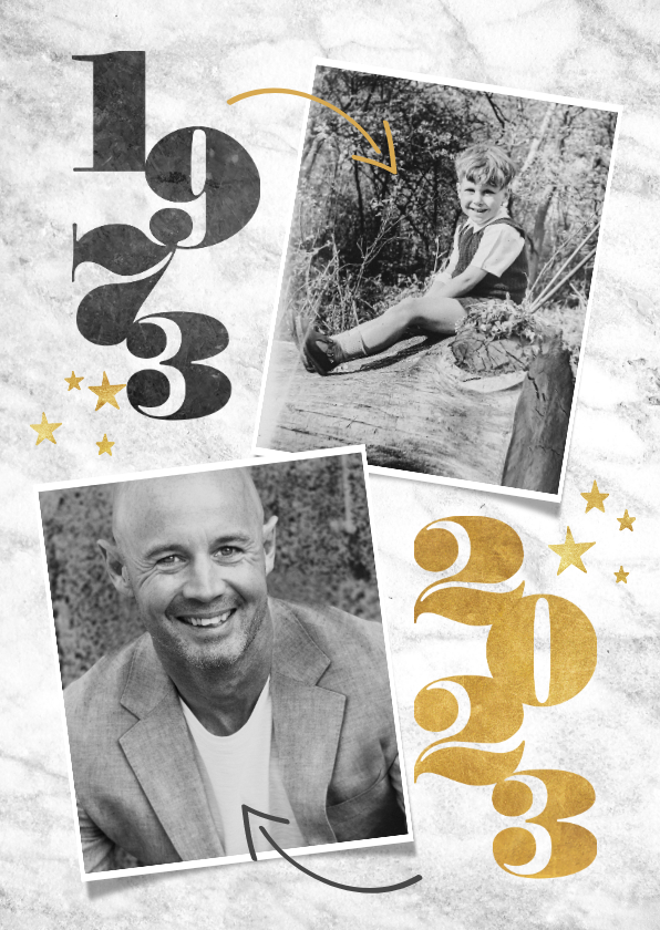 Geburtstagseinladungen - Einladung zum 50. Geburtstag 1972-2022 Marmor