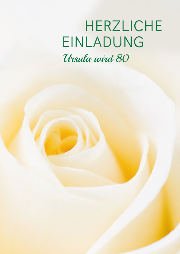 Geburtstagseinladungen - Einladung zum Geburtstag Klassische Rose crème