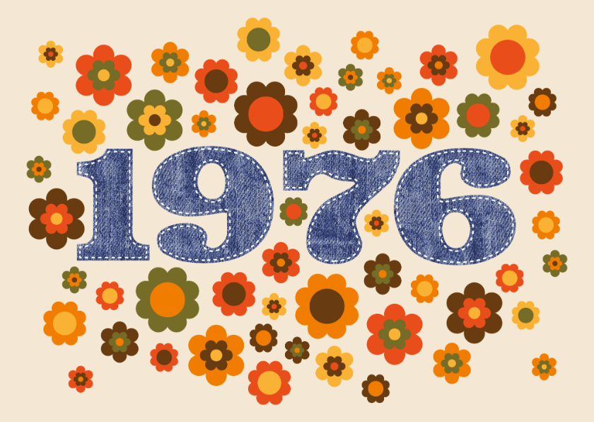 Geburtstagseinladungen - Einladung zum Geburtstag Seventies 1976