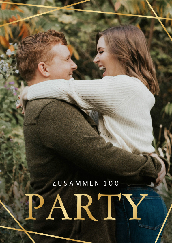 Geburtstagseinladungen - Fotoeinladung zum Geburtstag 'Zusammen 100-Party'