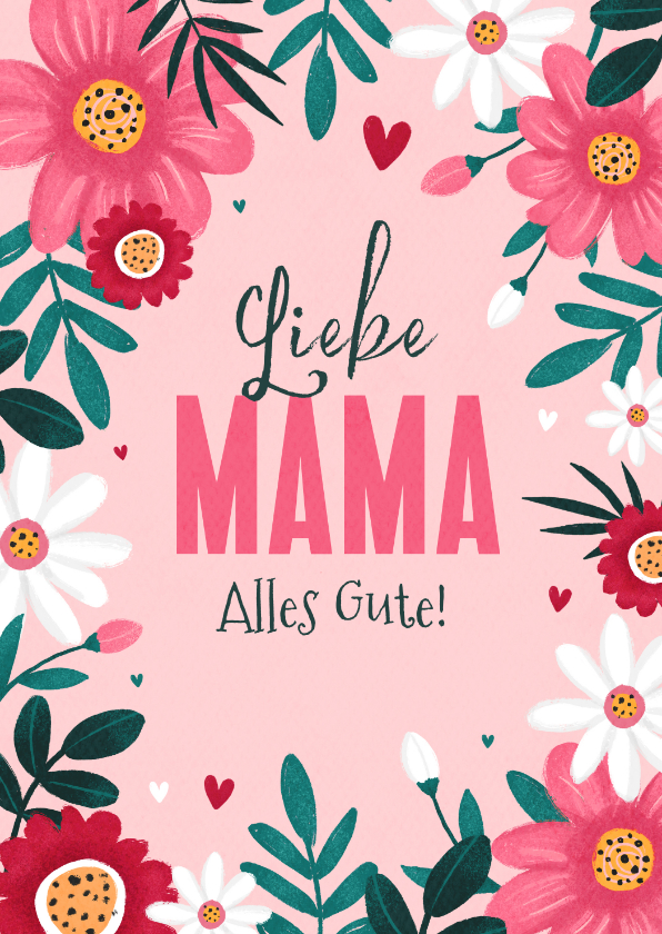 Geburtstagskarten - Blumen-Geburtstagskarte für Mama 
