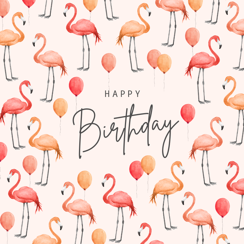 Geburtstagskarten - Flamingo-Karte zum Geburtstag