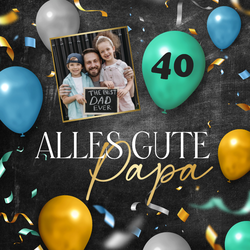 Geburtstagskarten - Foto-Geburtstagskarte Papa