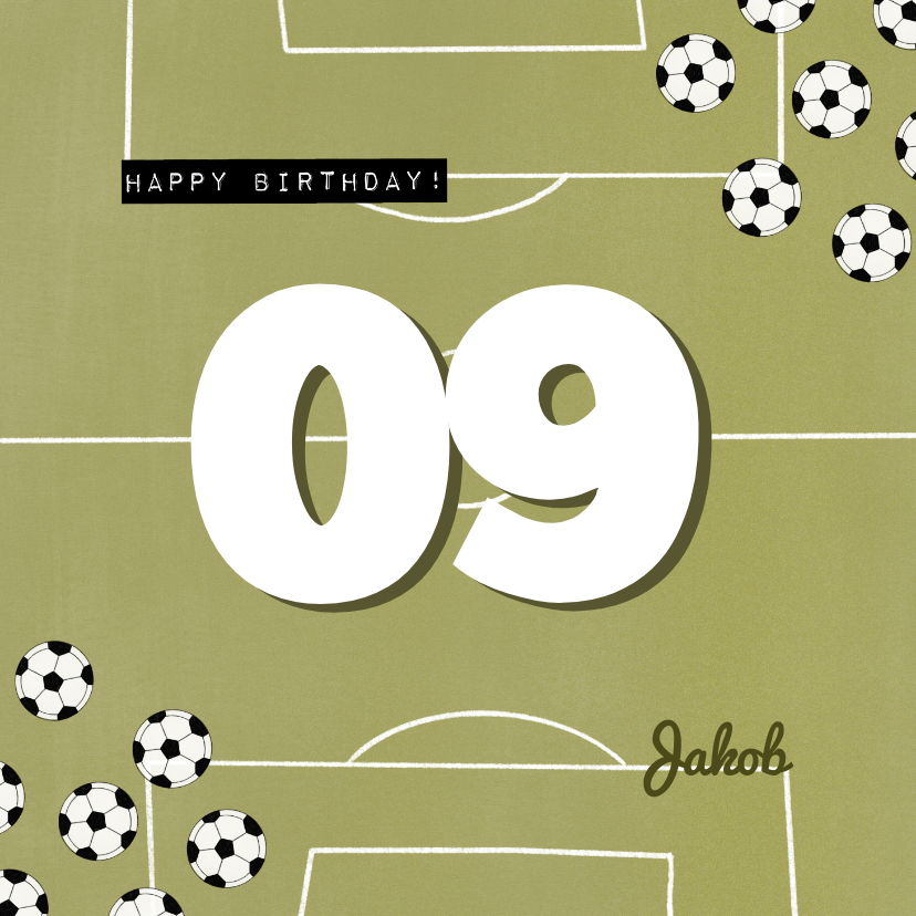 Geburtstagskarten - Fußball Geburtstagskarte