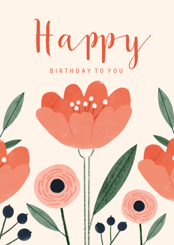Geburtstagskarten - Geburtstag Karte Glückwunsch Blume