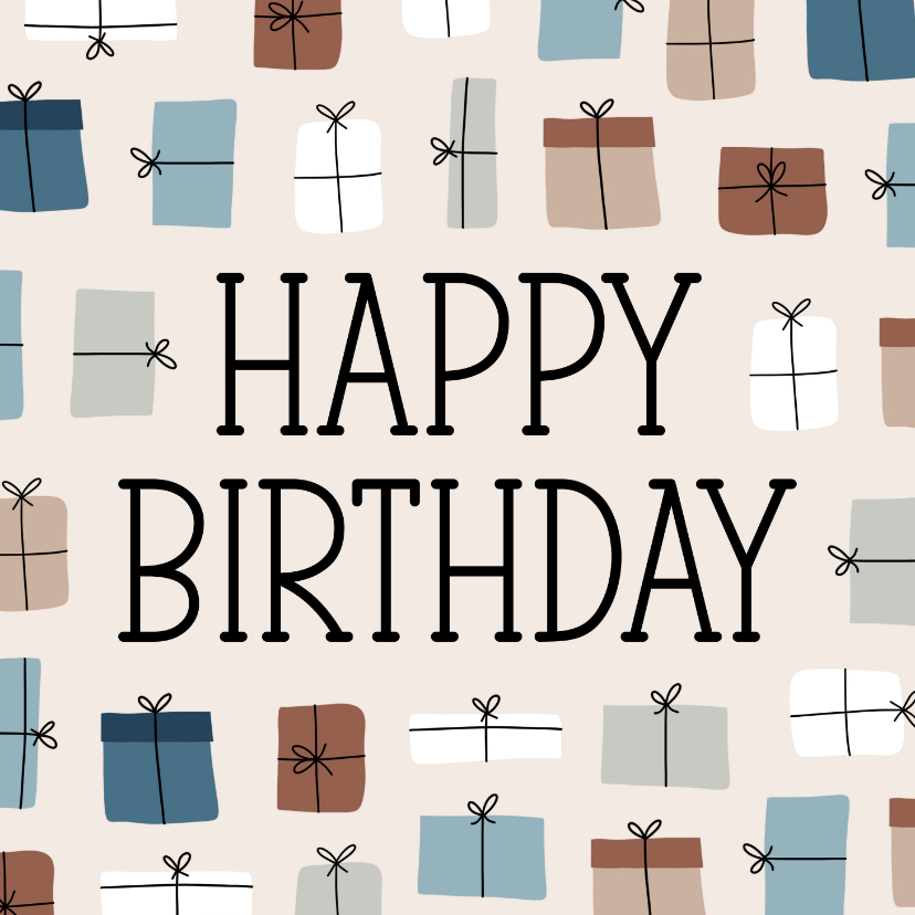 Geburtstagskarten - Geburtstagsgrußkarte 'Happy Birthday' Geschenke