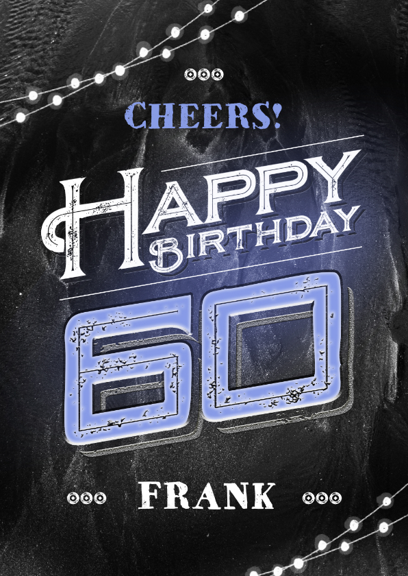 Geburtstagskarten - Geburtstagskarte 60 Happy birthday