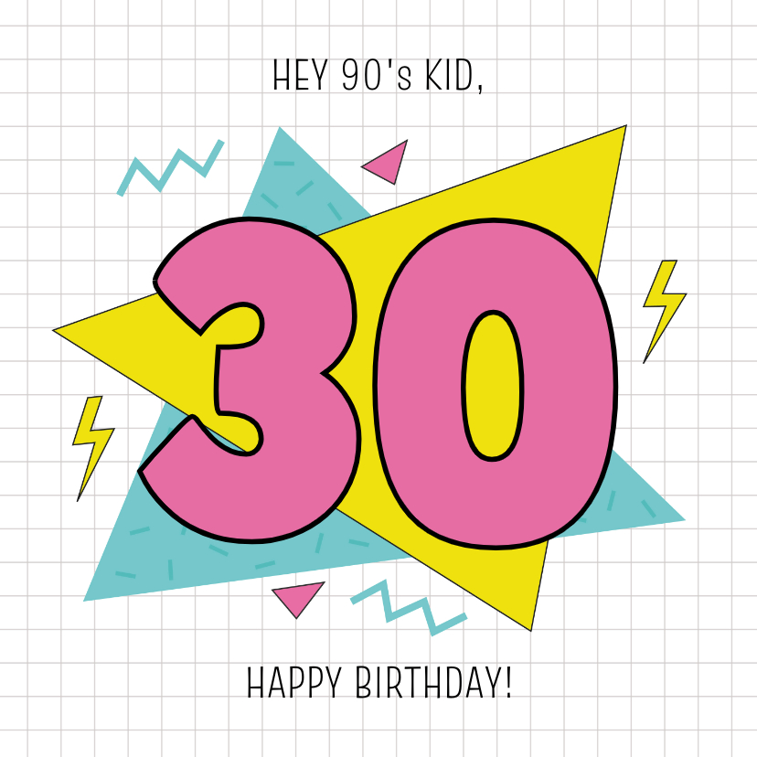 Geburtstagskarten - Geburtstagskarte '90's kid' 