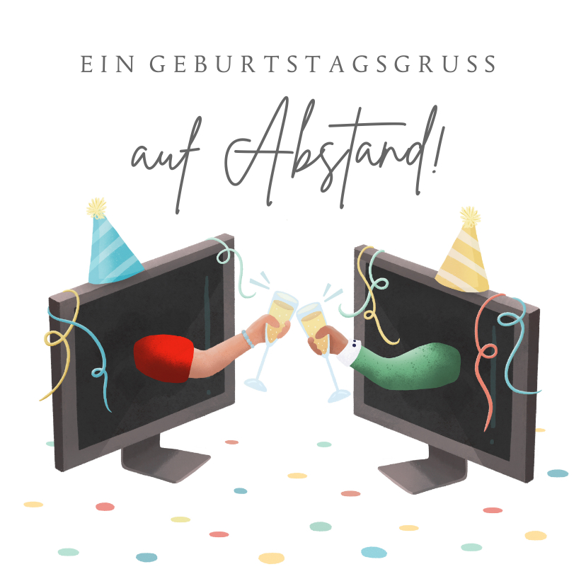 Geburtstagskarten - Geburtstagskarte auf Abstand
