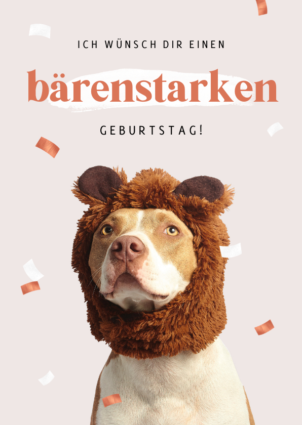 Geburtstagskarten - Geburtstagskarte 'Bärenstark'