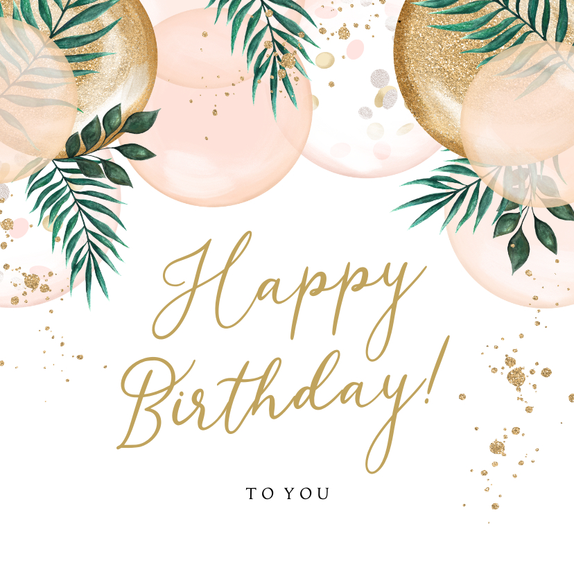 Geburtstagskarten - Geburtstagskarte Ballons und Botanik